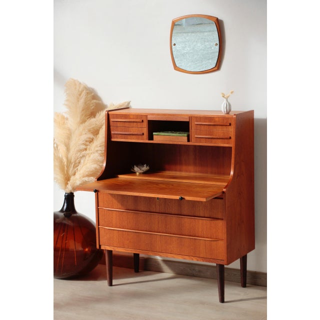 Vintage Swedish Teak Secretaire, 1960s For Sale - Image 16 of 18