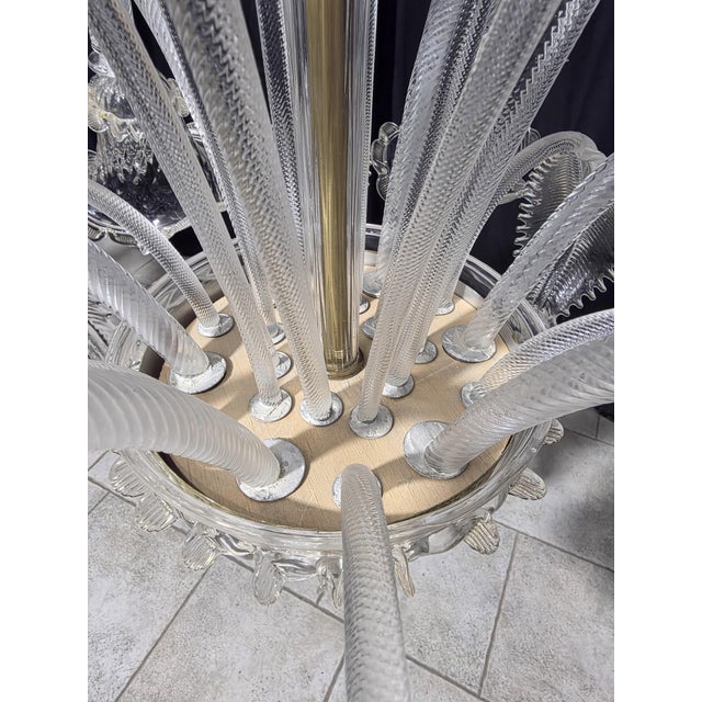 Glass Murano Glass Chandelier, 1980s For Sale - Image 7 of 9