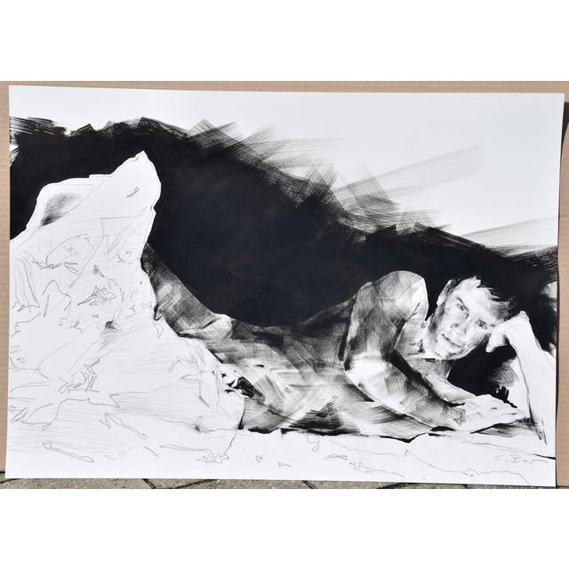 Christian Bauer, Nude, Patrick, 1990s, Ink & Pencil For Sale - Image 3 of 11