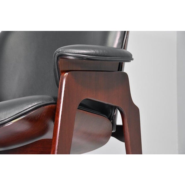 Vintage Chairs in Wood and Leather by Ico Parisi for Mim Roma, 1960s, Set of 2 For Sale - Image 10 of 18