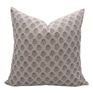 Fabdivine Handmade Block Printed Cushion Cover 16x16 Inch Duck Canvas- Bagru Buti For Sale