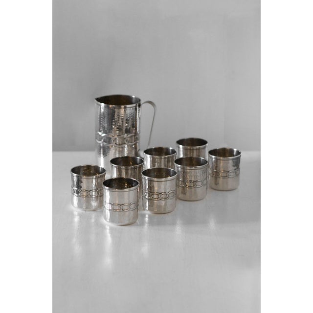 Glasses and Pitcher by Argentieri Fratelli Calegaro, 1968, Set of 9 For Sale - Image 9 of 9