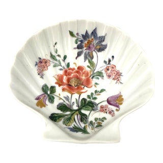 Limoges France Floral Print Clam Shell Trinket Dish For Sale