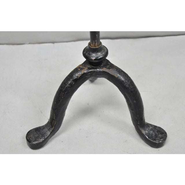 Metal Antique French Victorian Tole Metal Hand Painted Floral Adjustable Firescreen For Sale - Image 7 of 15