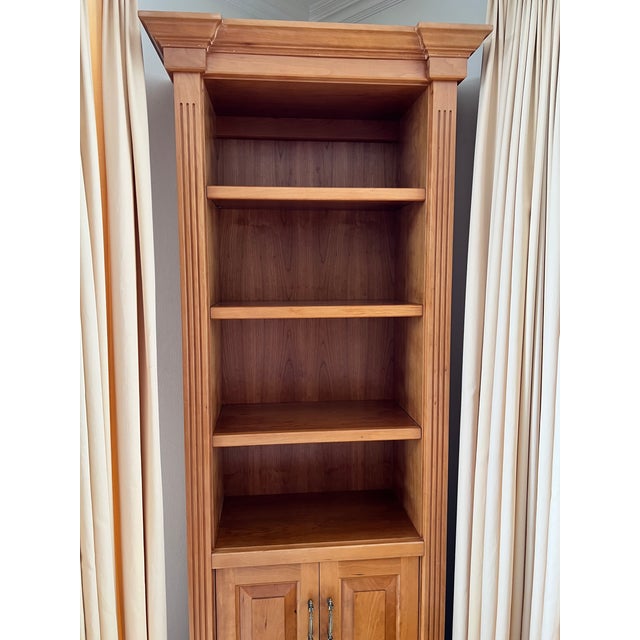 Large Architectural Executive Office Suite – Desk + Dual Display Towers + Matching Cabinet For Sale - Image 16 of 18