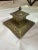 This listing is for an antique English brass inkwell In overall good condition. Top is a tad off center from normal use...