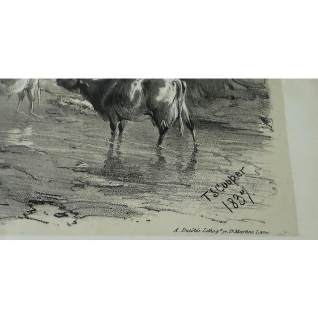 Wood Framed Thomas Sidney Cooper Tinted Lithograph Titled "A Summers Noon" For Sale - Image 7 of 11