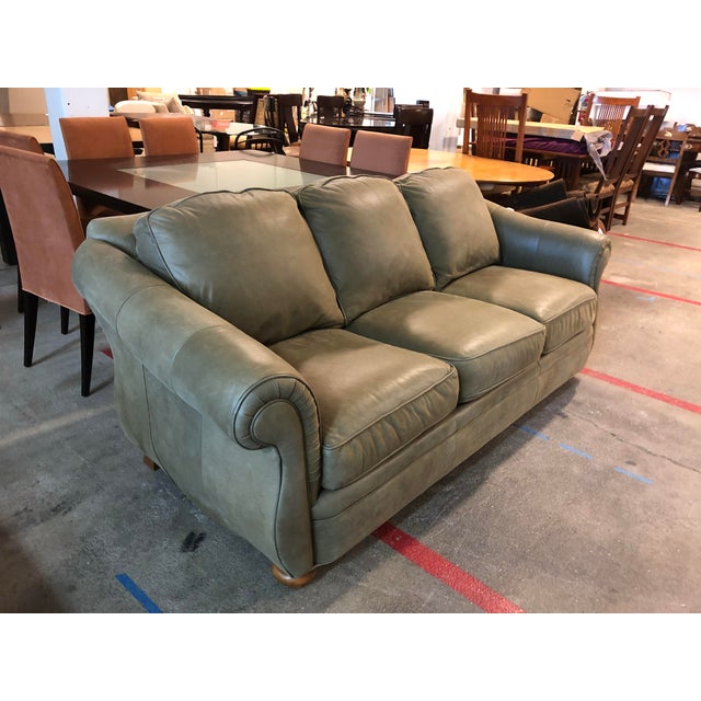 Bradington Young Full Hide Nubuck Leather Sofa Chairish