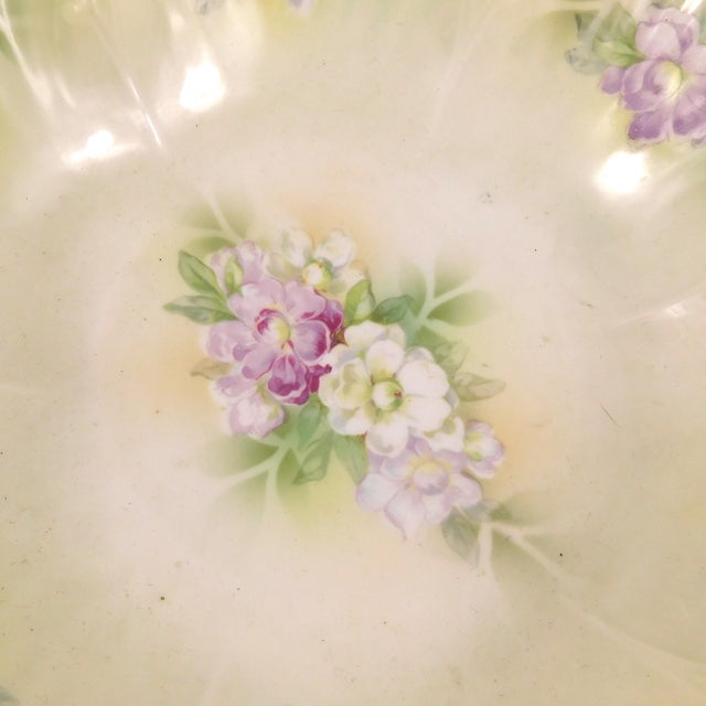 Contemporary 1920s Reinhold Schlegelmilch Rs Prussia Green and Purple Serving Bowl For Sale - Image 3 of 5