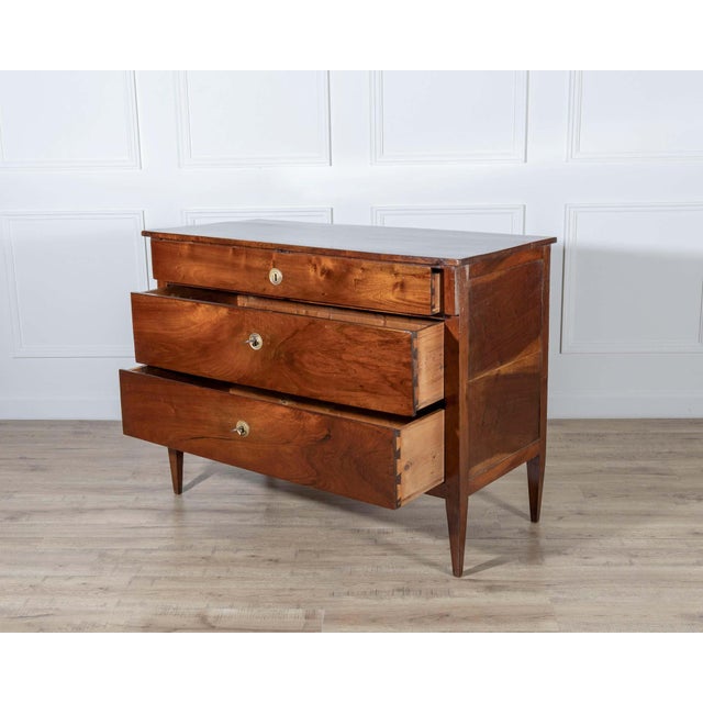 18th Century Late 18th-Century Italian Directoire Walnut Chest of Drawers — Emilia Romagna For Sale - Image 5 of 8