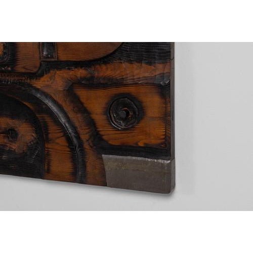 Vintage Wall Panel in Pine by Francesco Pasinato, Italy, 1970s For Sale - Image 15 of 18