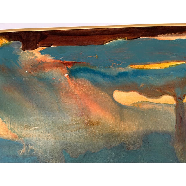 1970s Navajo Wild Land (1973) Abstract Expressionist Landscape Oil Painting by Matthew Diamond For Sale - Image 5 of 14