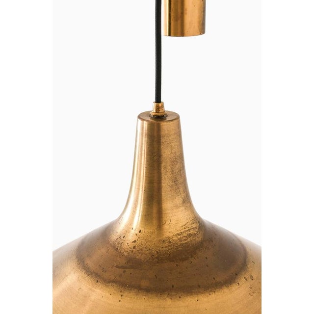 Scandinavian Modern Hanging Lamp in Brass by Thomas Valentiner, 1960s For Sale - Image 4 of 7