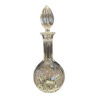 Vintage Crystal Carafe With Stopper For Sale