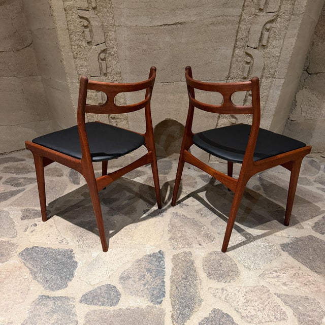 Mid-Century Modern Vintage Model 138 Dining Chairs Teak Johannes Andersen Uldum Møbelfabrik For Sale - Image 3 of 12