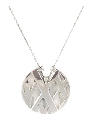 Tiffany & Co. Atlas Round Medallion Sterling Silver Pendant Necklace