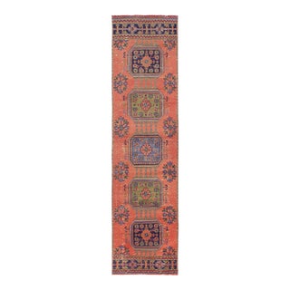 Decorative Vintage Turkish Runner Rug - 2`11" X 11`4" For Sale