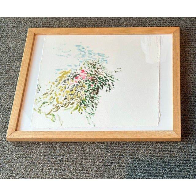 Contemporary 2025 Original Carolyn Misterek Abstract Floral in Vintage Frame For Sale - Image 3 of 5
