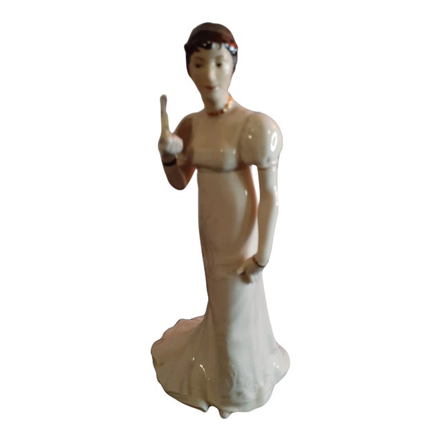 1980s Franklin Mint Porcelain Handpainted Figurine, "Charlotte the Quadrille" For Sale