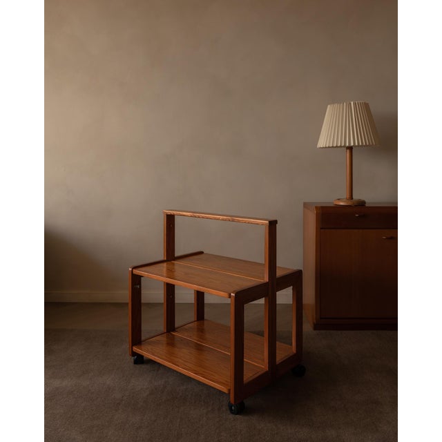 Vintage Folding Pine Serving Bar Cart, 1970s For Sale - Image 15 of 15