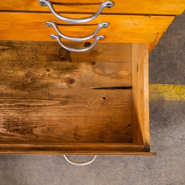 Tall Multidrawer Engineers Cabinet, 1950s For Sale - Image 9 of 11