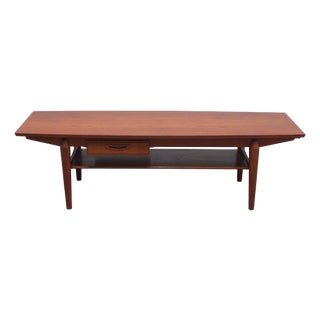 Large Coffee Table with Magazine Rack from O.M.F., 1960s For Sale
