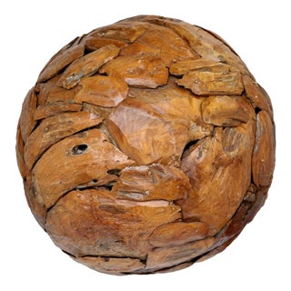 A Vintage X-Large Wooden Ball For Sale