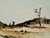 Rustic Henry Emil Salloch Original Watercolor on Paper Big Meadows With Old Rag Mountain. 1946. For Sale - Image 3 of 7