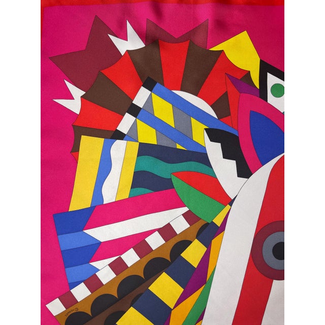 HERMÈS CHEVAL de FÊTE Silk Scarf 2021 designed by Jan Bajtlik For Sale In New York - Image 6 of 10