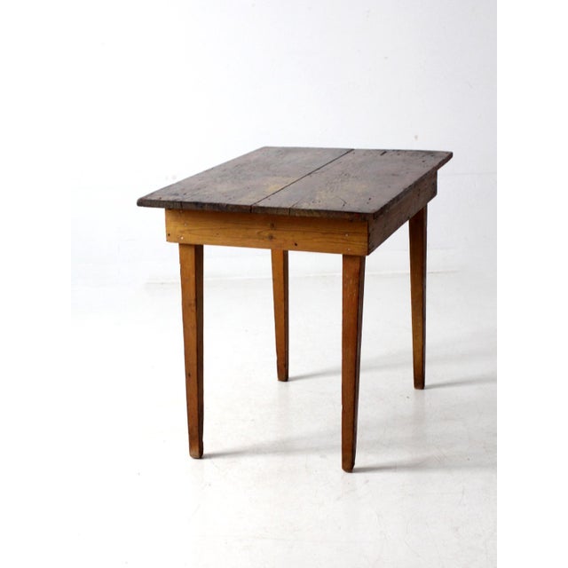 Farmhouse Antique Primitive Table For Sale - Image 3 of 12
