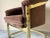 1980s Milo Baughman for Design Institute of America Brass Desk / Club Chair With Casters For Sale - Image 5 of 12