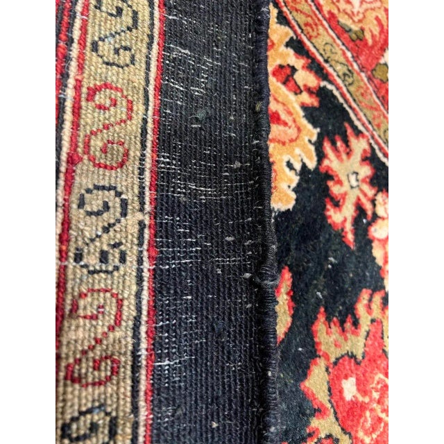 Ruby Red Fine Hand Knotted Agra 14'11'' X 25'5'' For Sale - Image 8 of 14