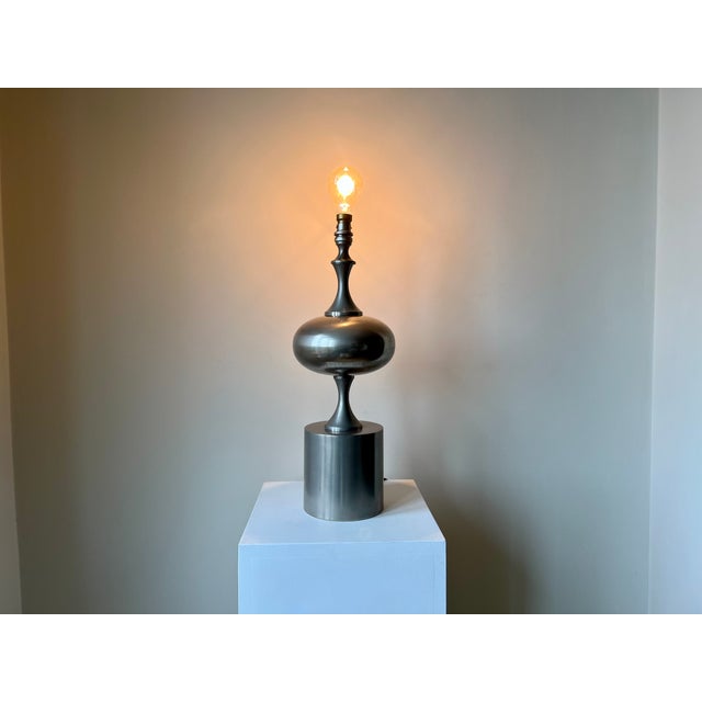 Large Table Lamp attributed to Philippe Barbier, France, 1960 For Sale - Image 10 of 14