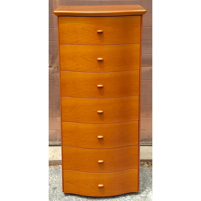 Late 20th Century Late 20th Century Scandinavian Modern Style Italian Cherry Osiery Lingerie Chest of Drawers For Sale - Image 5 of 12