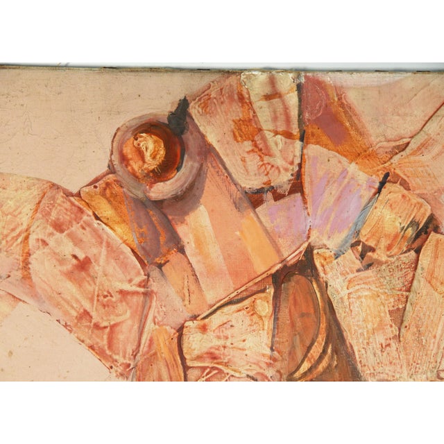 Abstract 1960's Abstract Expressionist Horse & Rider Acrylic Canvas Painting For Sale - Image 3 of 8