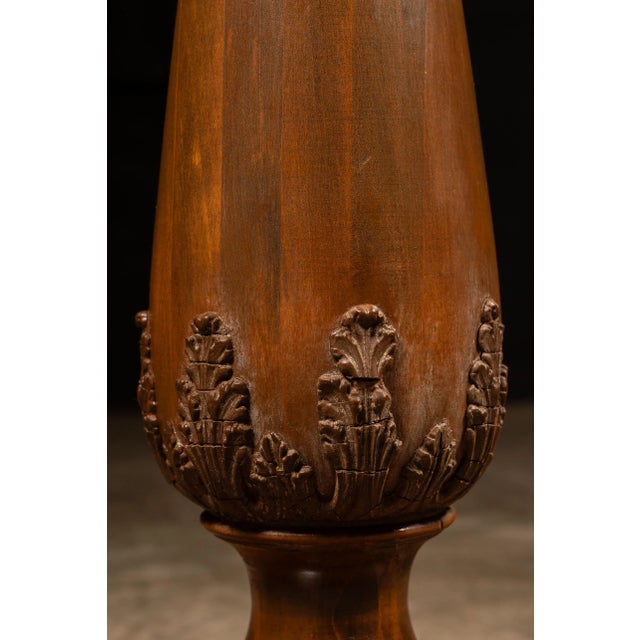 Early 20th Century Oak Pedestal For Sale In Chicago - Image 6 of 8