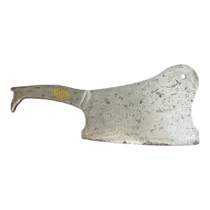 19th Century French Butcher's Cleaver on Custom Wall Mount
