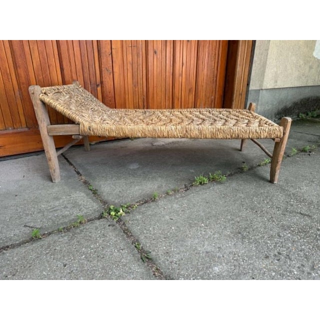 Rustic Rustic Hand-Woven Wicker Daybed For Sale - Image 3 of 7