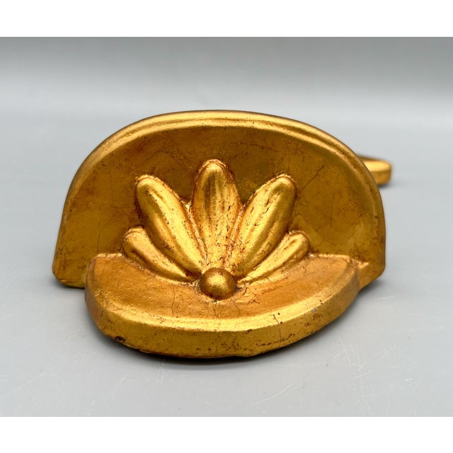 Vintage Italian Gilt Plaster Music Note Wall Shelf – Baroque / Music Room Decor For Sale - Image 4 of 8