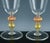 Glass Mid 20th Century Murano Glass Wine Glasses With Ribbed Gold-Leaf Stems, Set of Ten For Sale - Image 7 of 8