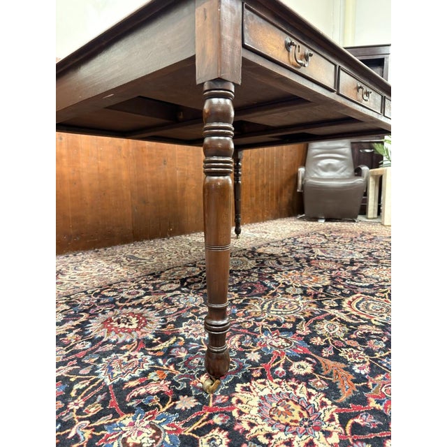 English Chesterfield Writing Desk in Oak For Sale - Image 10 of 17