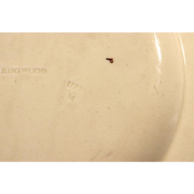 Wedgwood Creamware Botanical Specimen Plate With Pink Flowers and Brown Printed Border Dated 1862 For Sale - Image 9 of 11