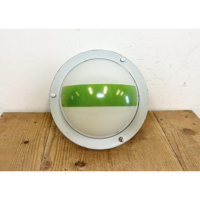 Industrial Vintage Emergency Wall or Ceiling Light from Elektrosvit, 1970s For Sale - Image 3 of 16