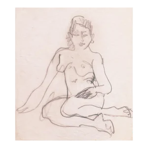 'Seated Nude' by Victor Di Gesu, Paris, Louvre, Salon D'Automne, Académie Chaumière, San Francisco Art Association, Los Angeles County Museum of Art