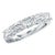 Marise East West Emerald Cut Half Eternity Band - Size 6 For Sale