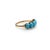Victorian Late 19th Century Victorian 10k Gold Five-Stone Turquoise Paste Ring, Size 7.5 For Sale - Image 3 of 9