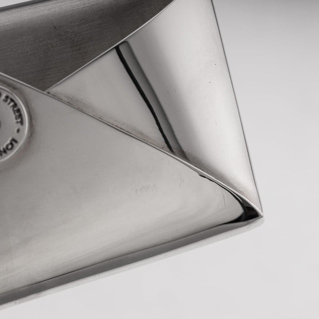 Vintage Silver Envelope Desk Card Holder and Pocket Case from Asprey & Co, 2006, Set of 2 For Sale - Image 10 of 18