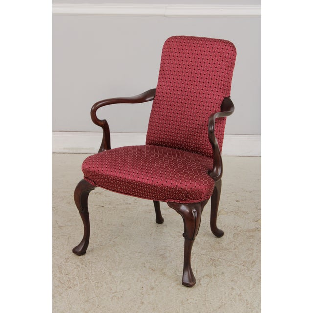 Pair of Antique Mahogany Open Arm Chairs For Sale In Philadelphia - Image 6 of 16