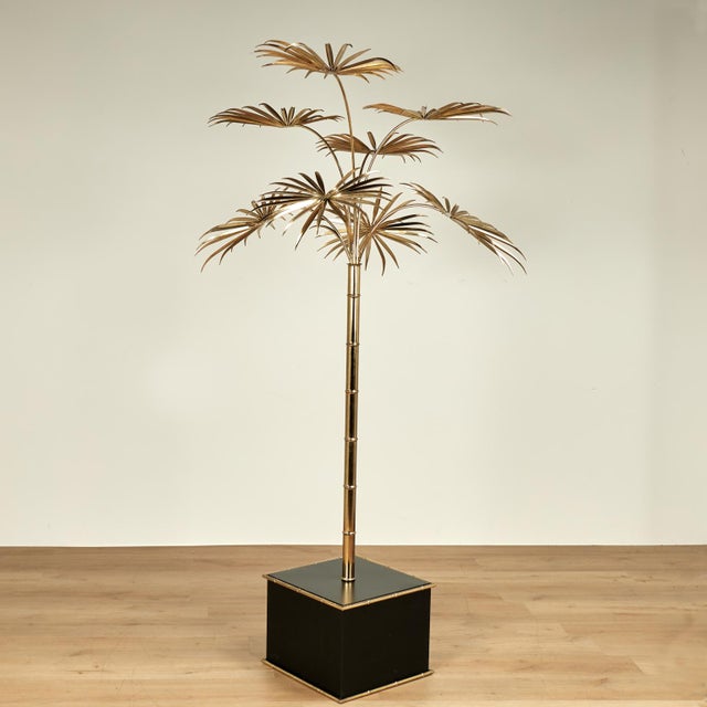 Brass Vintage Italian Brass Palm Tree Sculpture For Sale - Image 8 of 11