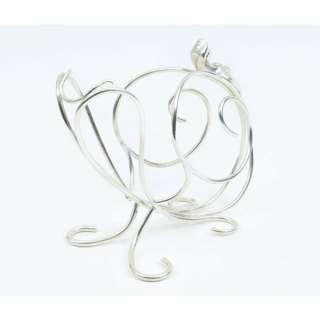 Early 20th Century English Silver Plated Spinx Barware Wine Bottle Holder For Sale - Image 5 of 10